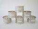 Set Of 6 Heavy Antique Sterling Silver Napkin Rings 1939 By William Aitken