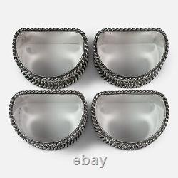 Set of Four Sterling Silver Napkin Rings 1992
