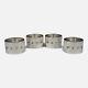 Set Of Four Sterling Silver Napkin Rings Bishtons Ltd 1996