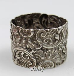 Shiebler Heavy & Big Repousse Sterling Silver Victorian Napkin Ring