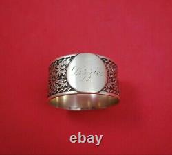 Shiebler Sterling Silver Napkin Ring with Floral Design #209 1 3/4 x 5/8