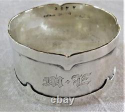 Shreve Sf Dolores Antique Sterling Silver Napkin Ring Arts & Crafts Hammered
