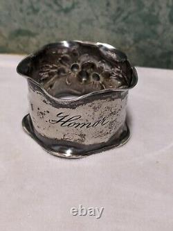 Simpson Hall Miller Sterling Silver Repousse Wavy Edge Napkin Ring C2208 Int'l