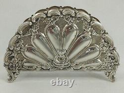 Sterling Silver 925 Paper Napkin Holder Rare Beautiful Vintage