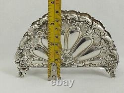 Sterling Silver 925 Paper Napkin Holder Rare Beautiful Vintage