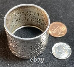 Sterling Silver Child's Nursery Rhyme Napkin Ring Blackinton A Song Of Sixpence