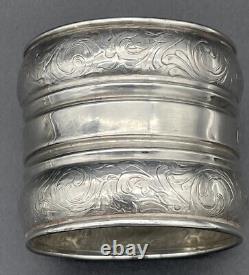 Sterling Silver Etched Napkin Ring Name Engraved Rosa 19th Century American