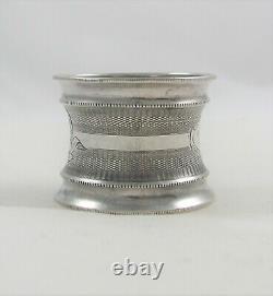 Sterling Silver Hand Chased Scenic Napkin Ring