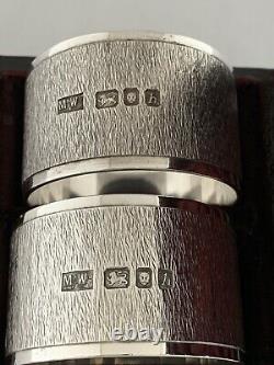 Sterling Silver NAPKIN RINGS 1963 London MAPPIN & WEBB HEAVY & HIGH QUALITY
