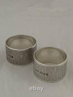Sterling Silver NAPKIN RINGS 1963 London MAPPIN & WEBB HEAVY & HIGH QUALITY