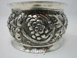 Sterling Silver Napkin Ring EL Mono Birmingham England 1902 Arthur Harris