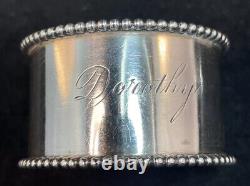 Sterling Silver Napkin Ring Name Engraved Dorothy