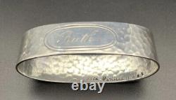 Sterling Silver Napkin Ring Name Engraved RUTH International
