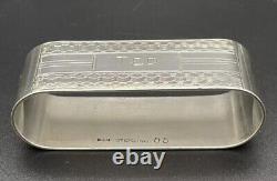 Sterling Silver Napkin Ring Name Engraved TED B&M Maker