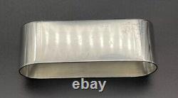 Sterling Silver Napkin Ring Name Engraved TED B&M Maker