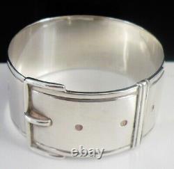 Sterling Silver Napkin Ring, Novelty Belt Buckle, Edward Smith, Antique 1865
