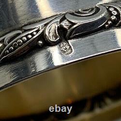 Sterling Silver Napkin Ring Repousse Art Nouveau Hallmark g