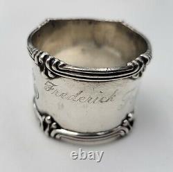 Sterling Silver Napkin Ring by Towle 46 grams HEAVY! 1 3/8 x 1 7/8 Dates 1911