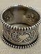 Sterling Silver Napkin Ring C1863 Victorian Beaded Ornately Patterned Sheffield