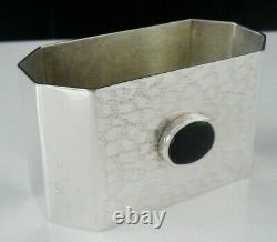 Sterling Silver Napkin Ring with Cabochon, Sheffield 1990