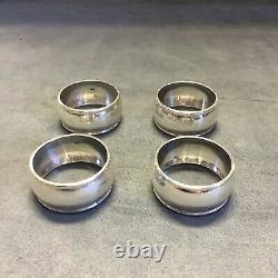 Sterling Silver Napkin Rings Lot Of 4 925 2.8 oz 80g