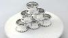 Sterling Silver Napkin Rings Set Of Six Antique George V Ac Silver A3141