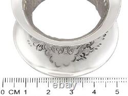 Sterling Silver Napkin Rings Set of Six Antique Victorian 1897
