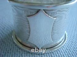 Sterling Silver Pair Napkin Rings English, Art Deco No Mono Old Beauty