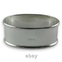 Sterling Silver Plain Oval Napkin Ring