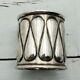 Sterling Silver Napkin Ring, Teardrop Pattern, Mono