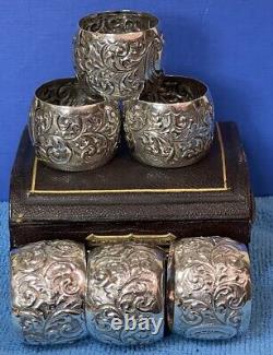 Sterling silver napkin rings set