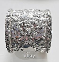 Stieff Sterling Silver Napkin Ring Hand Wrought Repoussé No Monogram 40.5Gr. ML