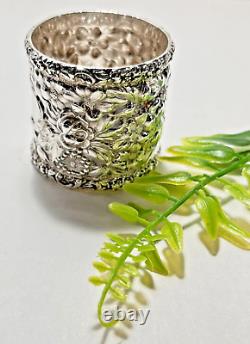 Stieff Sterling Silver Napkin Ring Hand Wrought Repoussé No Monogram 40.5Gr. ML