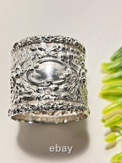 Stieff Sterling Silver Napkin Ring Hand Wrought Repoussé No Monogram 40.5Gr. ML