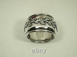 Tiffany & Co. Heavy Sterling Silver Napkin Ring with Vine