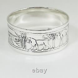 Tiffany & Co Vintage Noahs Arc Napkin Ring Holder Makers Sterling Silver