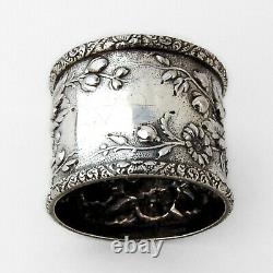Tiffany Repousse Floral Napkin Ring Sterling Silver