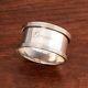 Tiffany Sterling Silver Napkin Ring English Made Reeded Rim 1965 Monogram Dean