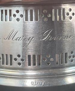 Tiffany Sterling Silver Pierced Napkin Ring Name Engraved Kathleen Mary Irvine