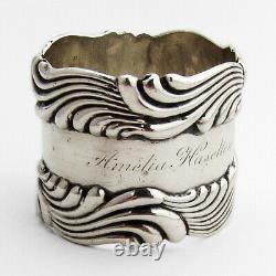 Tiffany Wave Edge Napkin Ring Sterling Silver 1884 Mono Amelia Haselton