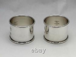 Towle 702 Craftsman Sterling Silver Napkin Rings Set of 2 withMono YFS 1983