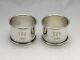 Towle 702 Craftsman Sterling Silver Napkin Rings Set Of 2 Withmono Yfs 1984