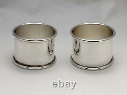 Towle 702 Craftsman Sterling Silver Napkin Rings Set of 2 withMono YFS 1984