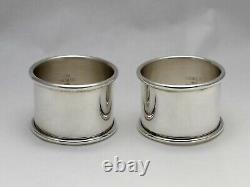 Towle 702 Craftsman Sterling Silver Napkin Rings Set of 2 withMono YFS 1985