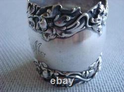 Unger Bros Sterling Silver Large Napkin Ring 1 7/8 Art Nouveau Rare Beauty
