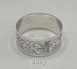 VINTAGE TIFFANY & CO. 925 STERLING SILVER 20731a NOAH'S ARK ANIMAL NAPKIN RING