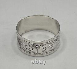 VINTAGE TIFFANY & CO. 925 STERLING SILVER 20731a NOAH'S ARK ANIMAL NAPKIN RING