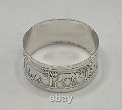 VINTAGE TIFFANY & CO. 925 STERLING SILVER 20731a NOAH'S ARK ANIMAL NAPKIN RING