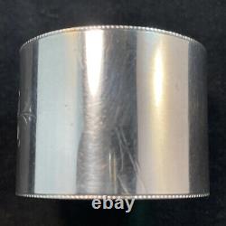 Victorian Brite Cut Sterling Silver Napkin Ring Name Engraved George