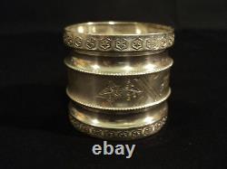 Victorian Sterling Silver Napkin Ring, Engraved Design